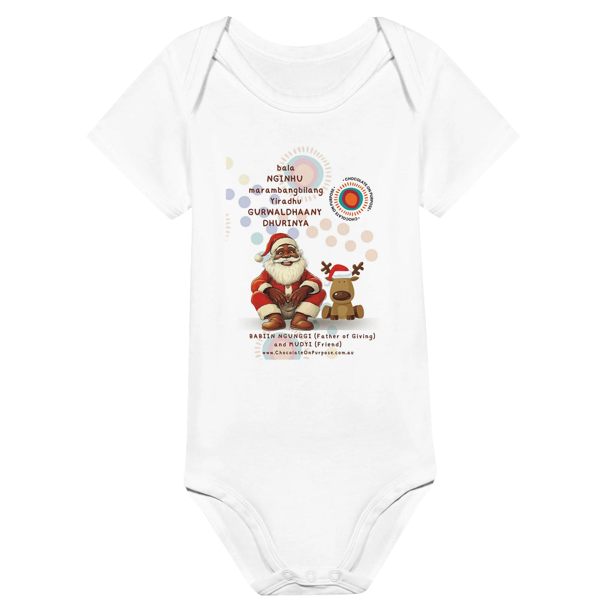 Classic Christmas Baby Short Sleeve Bodysuit