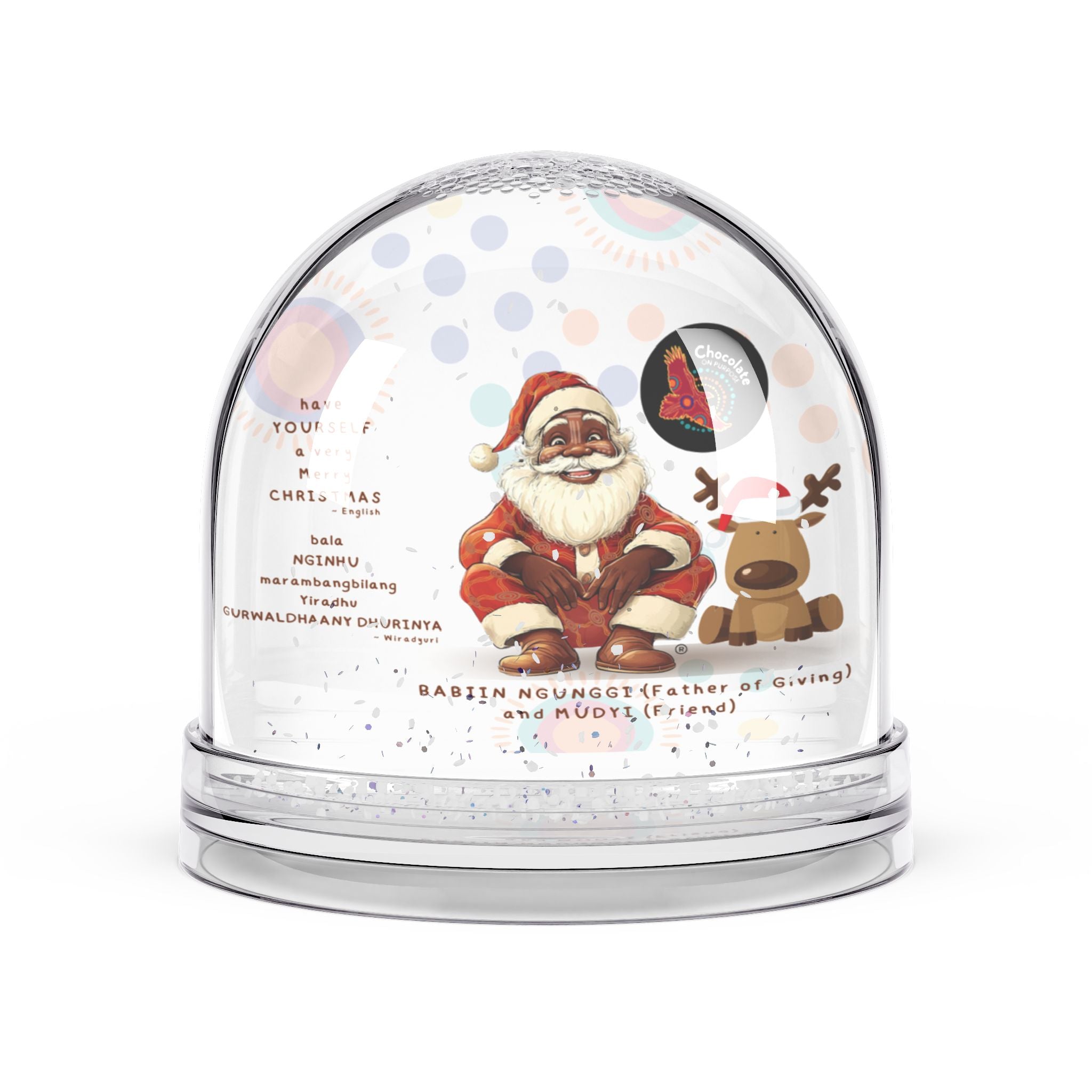 Chocolate On Purpose® Native Botanical Snow Globe – Christmas Gift