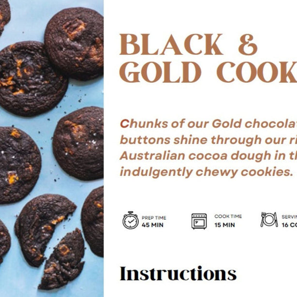 Black & Gold Cookie Recipe - FREE DOWNLOAD