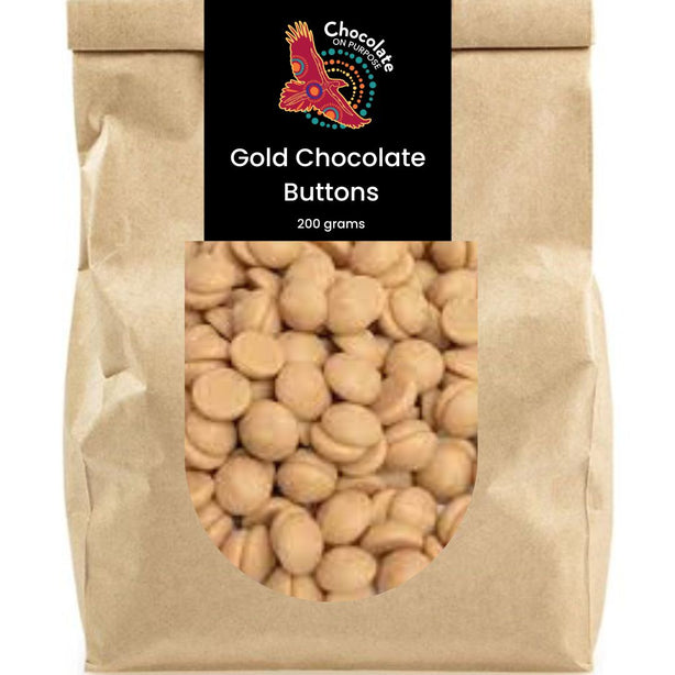 Chocolate On Purpose Gold Chocolate Buttons- 200g