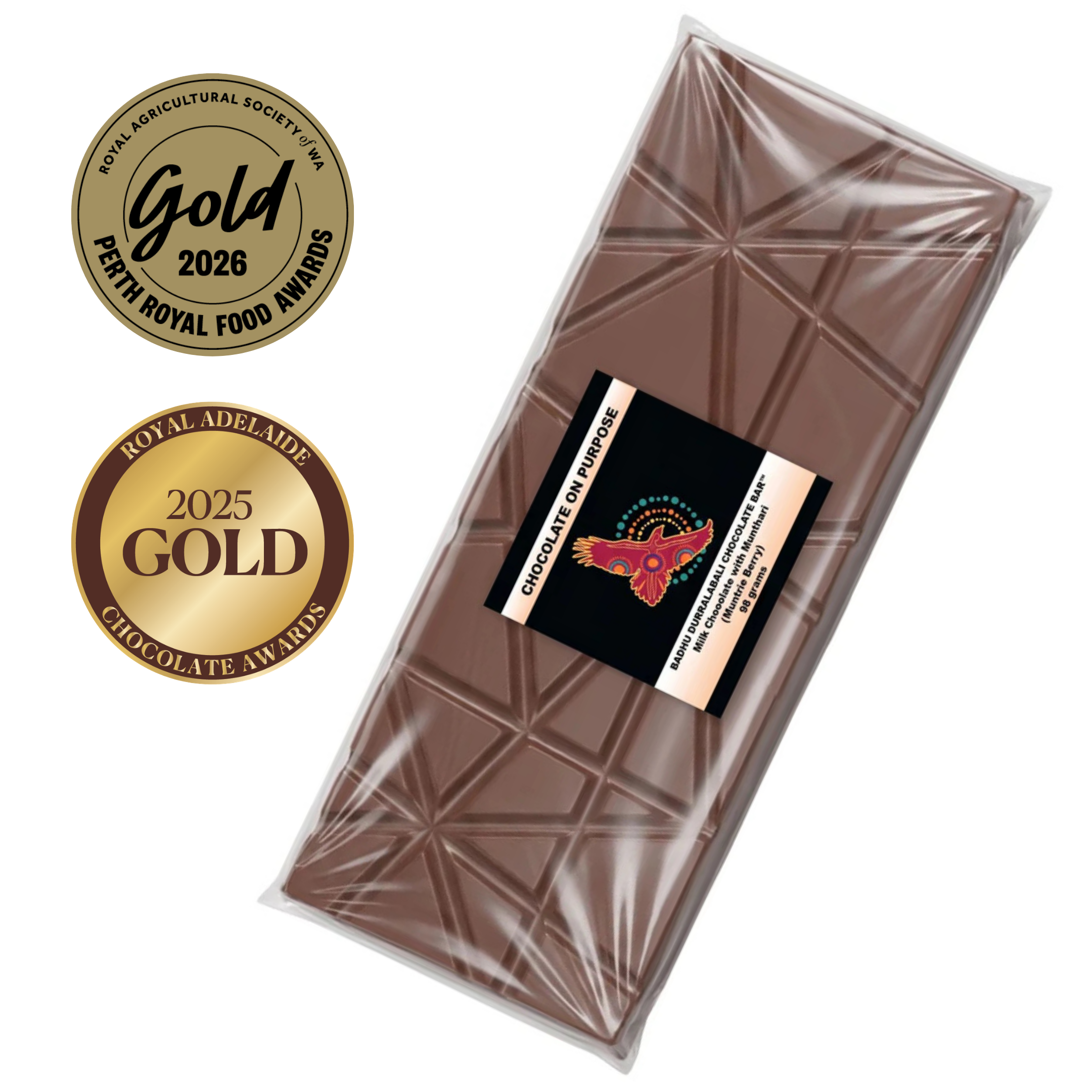 Badhu Durralabali — Starburst Milk Chocolate Bar with Munthari