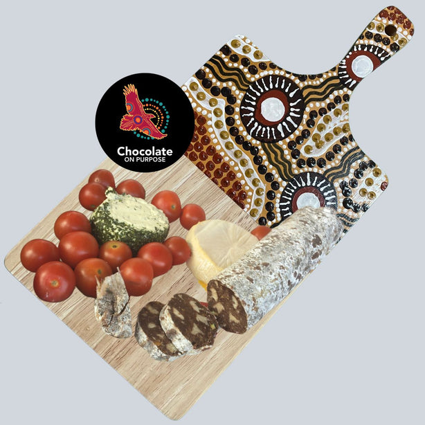 Hand painted Aboriginal Serving Board