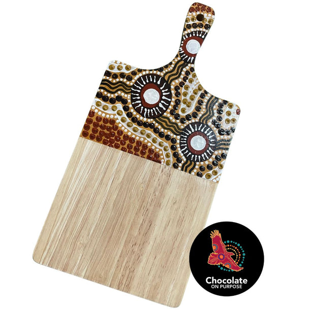 Hand painted Aboriginal Serving Board