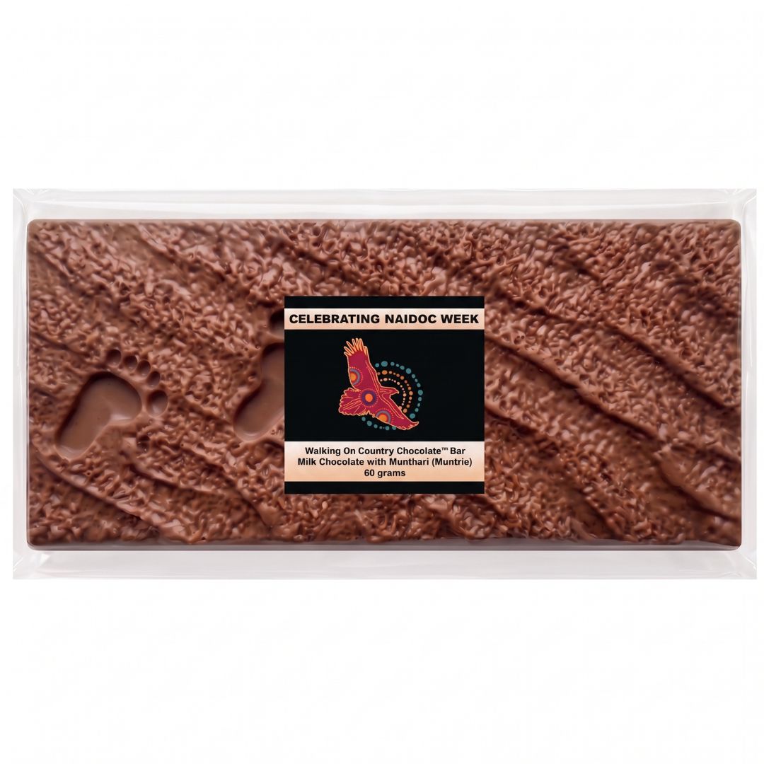 Walking On Country milk chocolate bar with Munthari muntrie berry - Chocolate On Purpose NAIDOC 2026