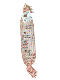 CHILLI Chocolate Salami on white background