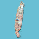 Chilli Chocolate salami on blue background