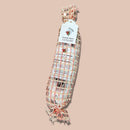 Chocolate Salami on beige background